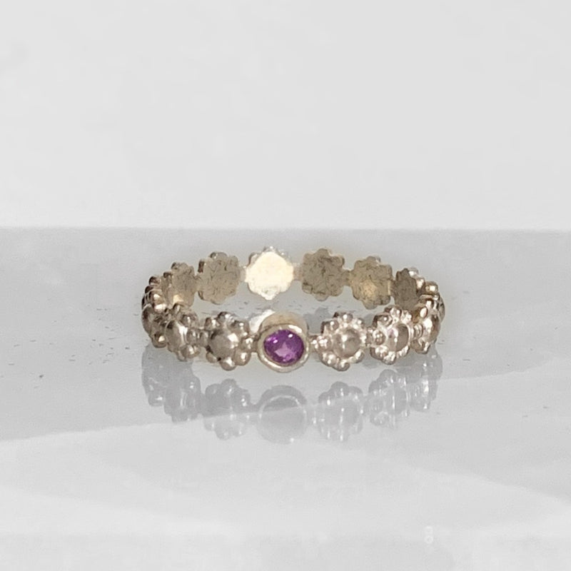 Daisy Stone Stackable Rings