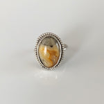 Banded Yellow Agate Ring (Last one size 7.5)