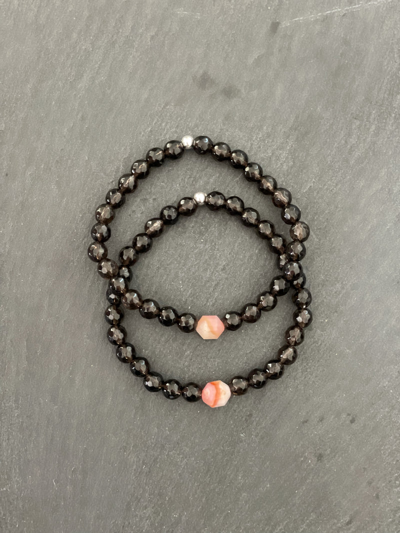 Garnet Pink Opal Bracelet