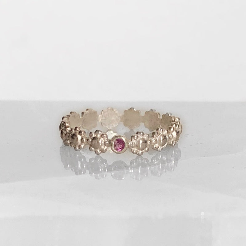 Daisy Stone Stackable Rings