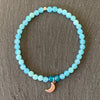 Blue Chalcedony Crescent Bracelet