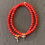 Red Coral Shark-tooth Bracelet